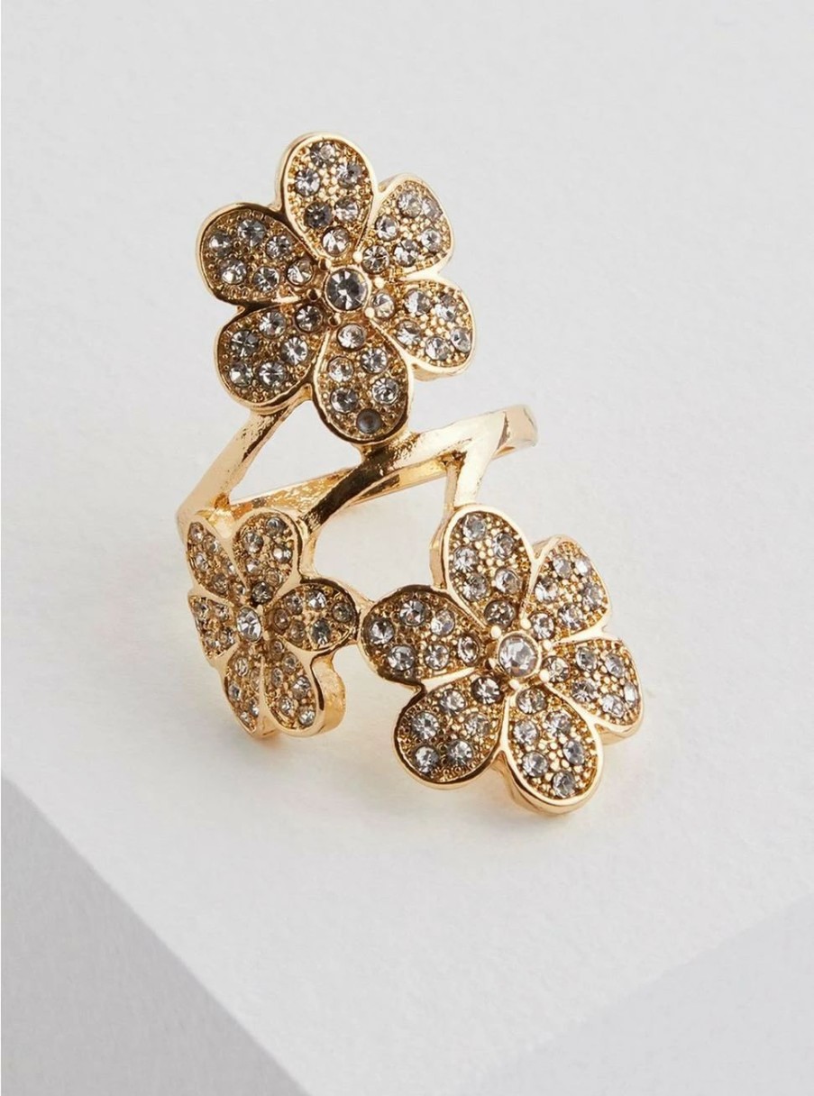 * Null Pave Floral Spiral Statement Ring | Jewelry