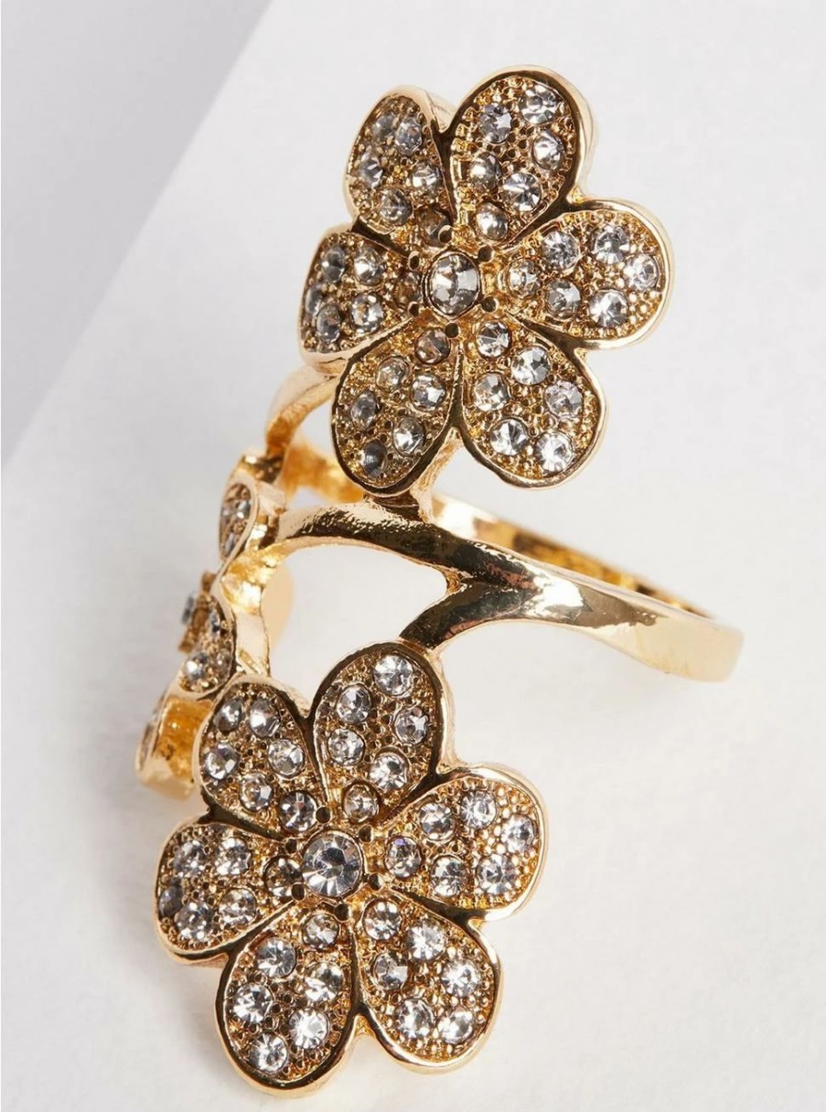 * Null Pave Floral Spiral Statement Ring | Jewelry