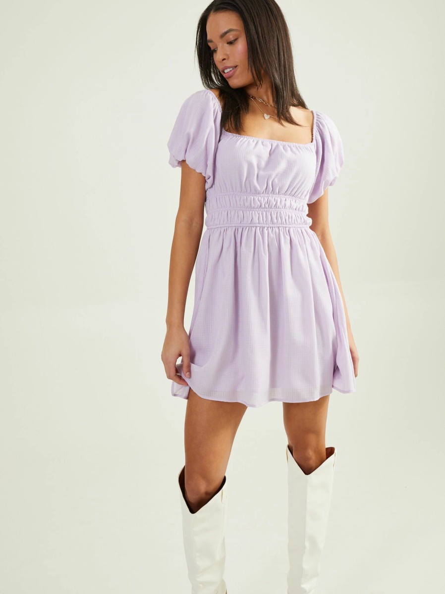 * Loretta Puff Sleeve Dress | Mini Dresses