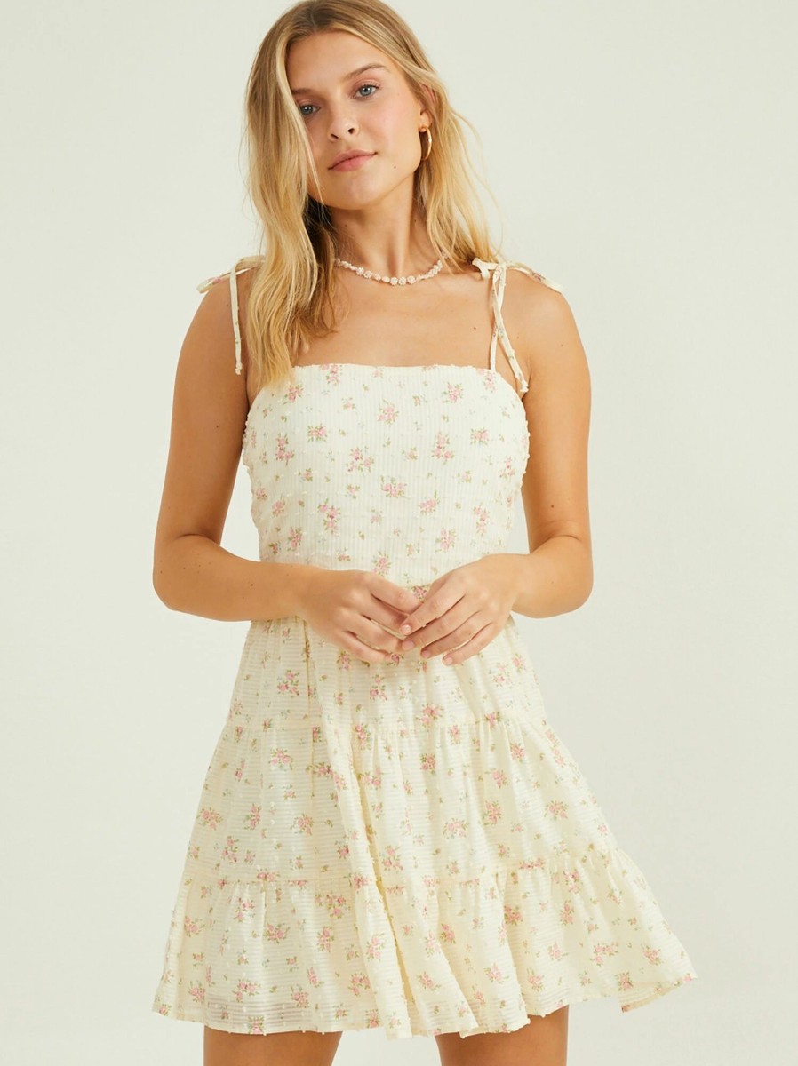 * Eden Floral Clipdot Dress | Mini Dresses