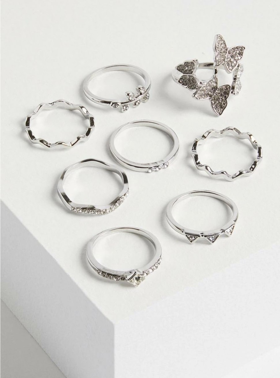 * Null Pave Butterfly Ring Set | Jewelry