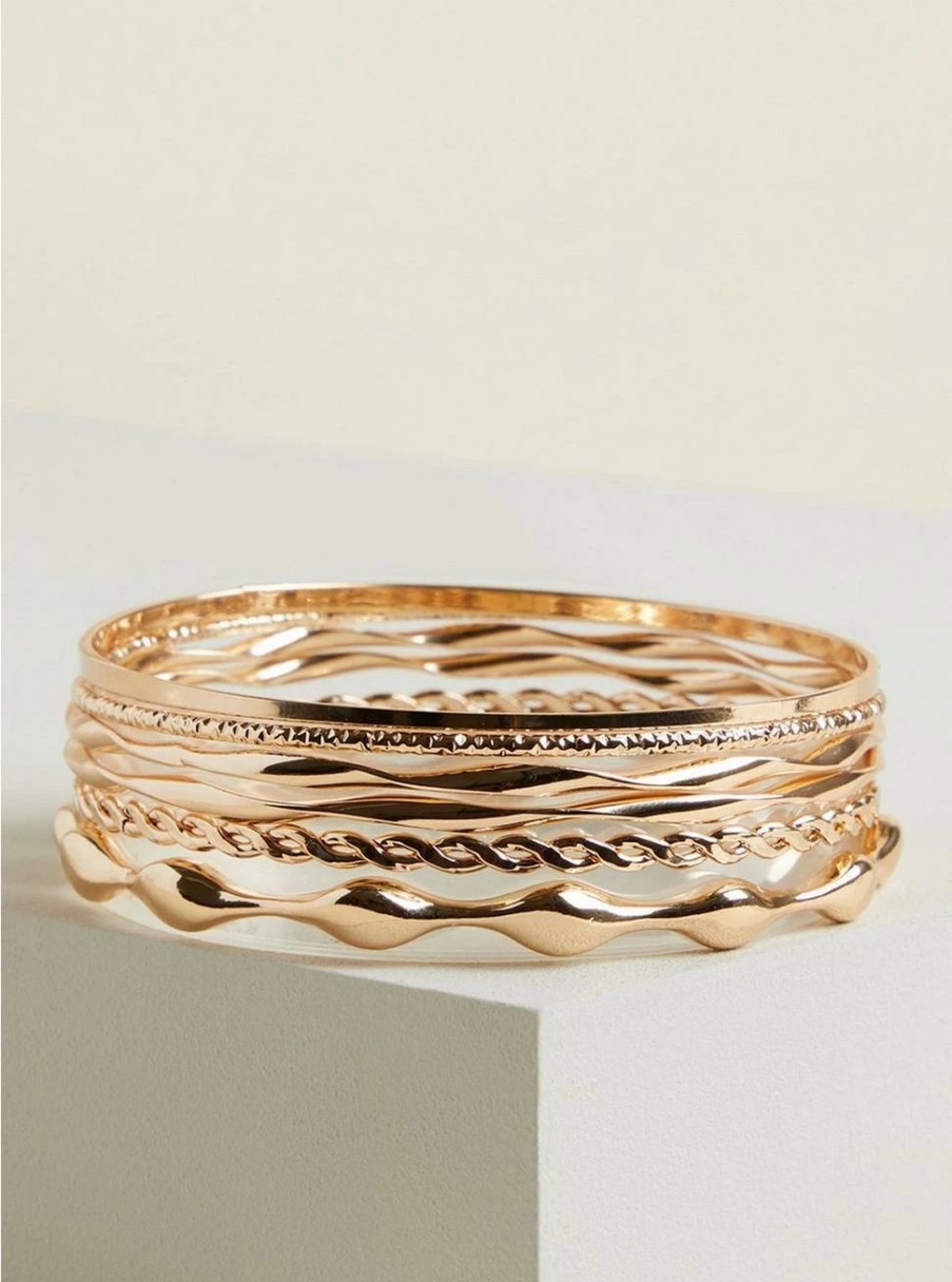 * Null Multi Textured Bangle Bracelets | Jewelry