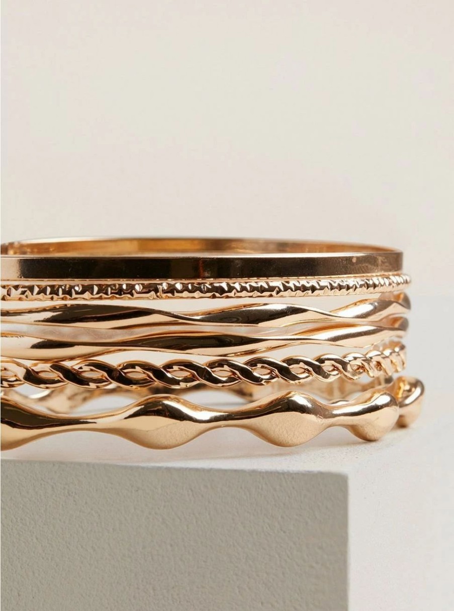 * Null Multi Textured Bangle Bracelets | Jewelry