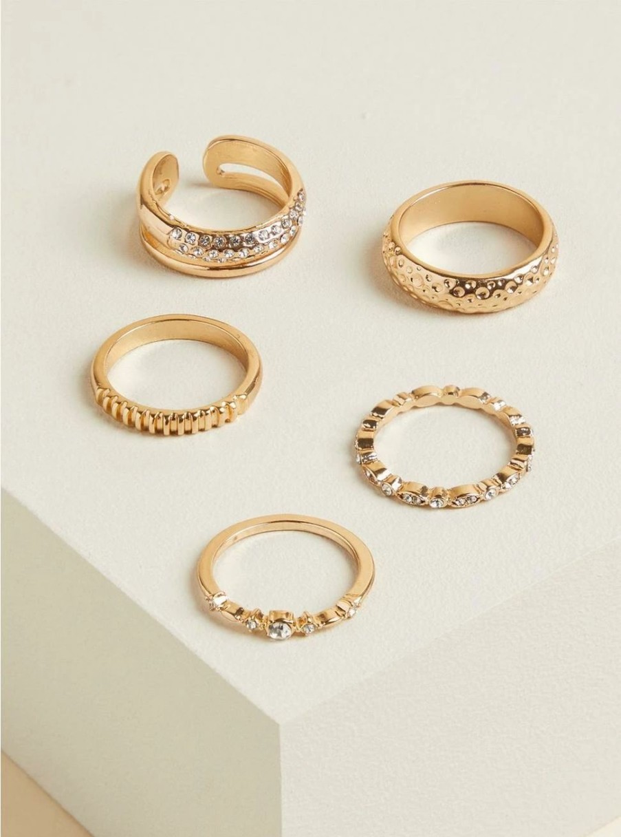 * Null Multi Textured Ring Set | Jewelry