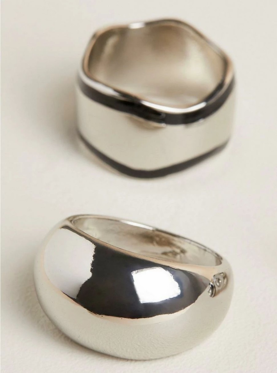 * Null Stone And Enamel Ring Set | Jewelry