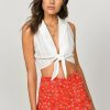 * Tobi Camryn Whitefront Tie Crop Top | Crop Tops