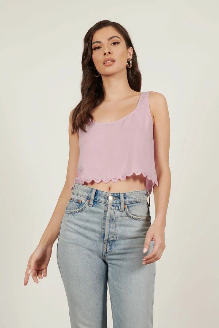 * Tobi Soft Breeze Orchid Crop Top | Crop Tops