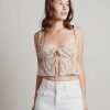 * Tobi No Love Lost White Multi Floral Tie Front Crop Top | Crop Tops