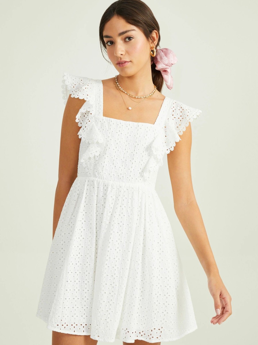 * Callie Smocked Eyelet Dress | Mini Dresses