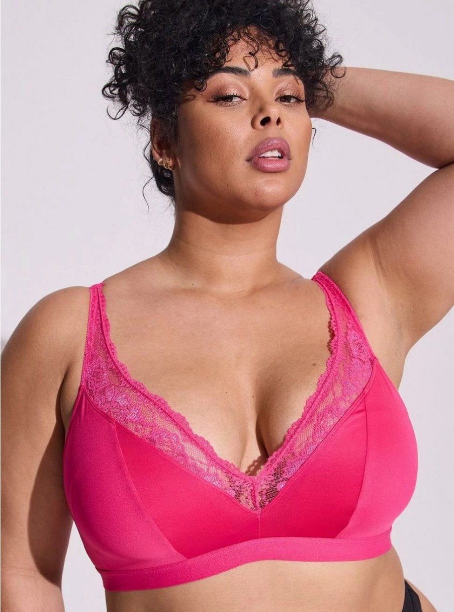 * Torrid Lightly Lined Microfiber Plunge Bralette | Bras