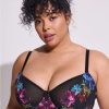 * Torrid Balconette Unlined Photo Floral Lace Straight Back Bra | Bras